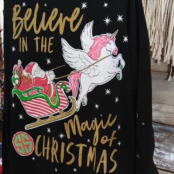 Simply Southern Santa Unicorn Pegasus Shirt - Picture 4 of 5